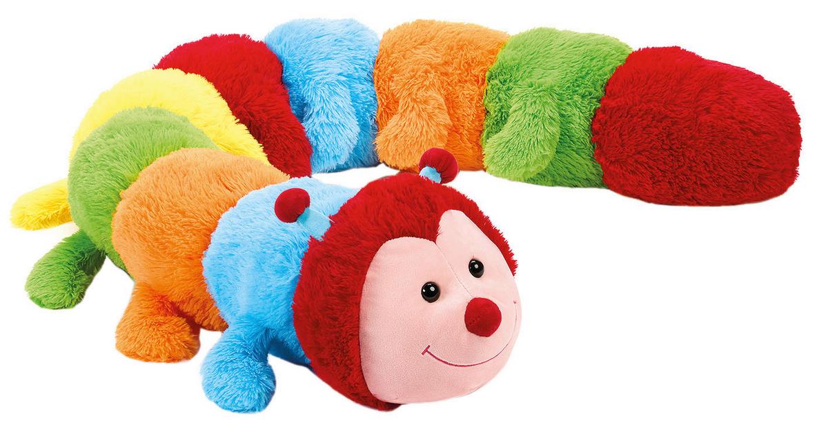 Plüschtier Raupe - Multicolor, Basics, Kunststoff (150/25/25cm)