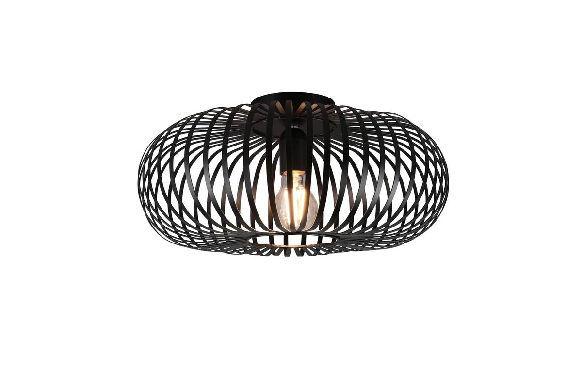 Deckenleuchte Ø 40 Cm 1-Flammig Mit Metallschirm - Schwarz, Design, Metall (40/17cm) - Trio Leuchten