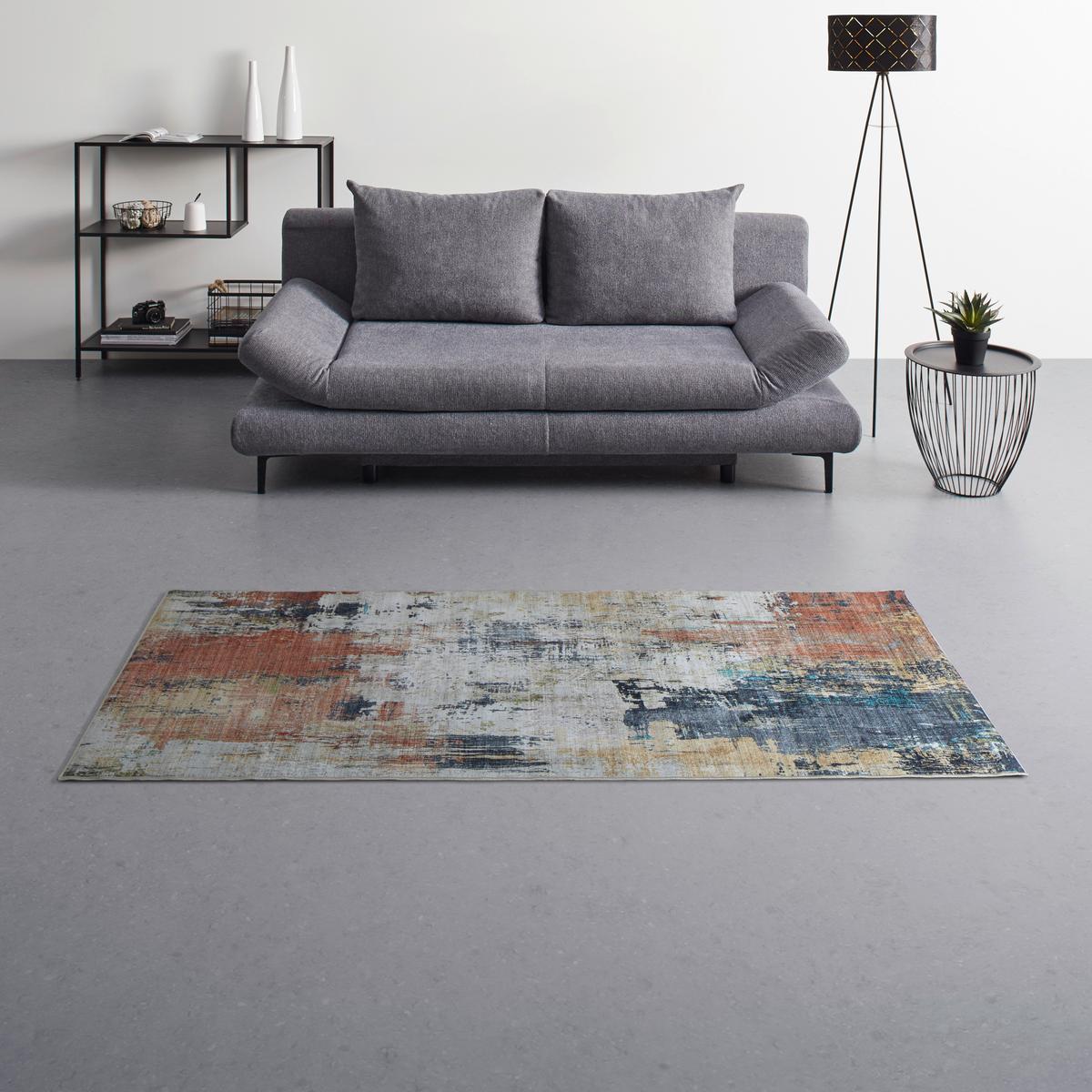 KOBEREC TKANÝ NA PLOCHO BRUCE 1 - terracotta/světle zelená, Moderní, plast (80/200cm) - Mömax