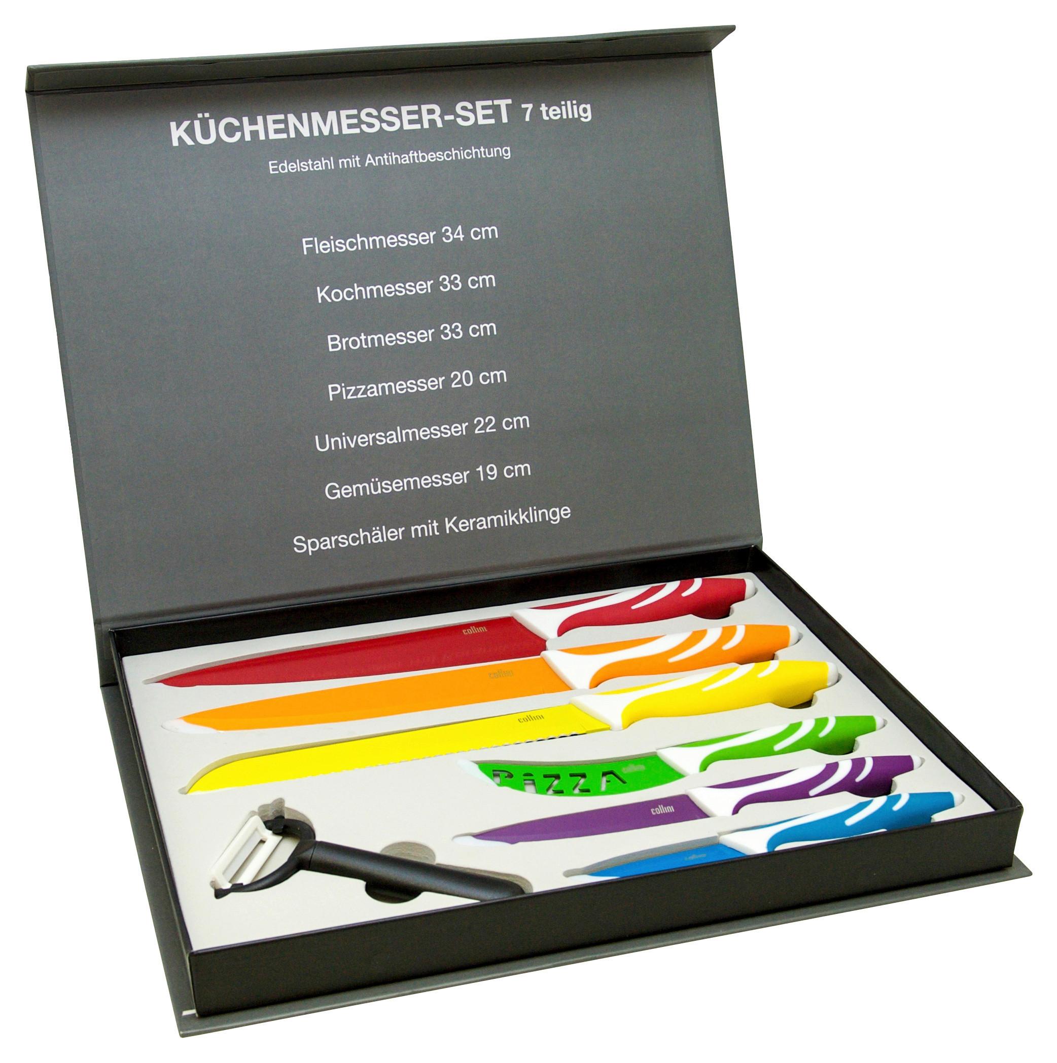 Messerset Collini 7-teilig Metall - Multicolor, MODERN, Metall (370/3,5/27,2cm) - Collini
