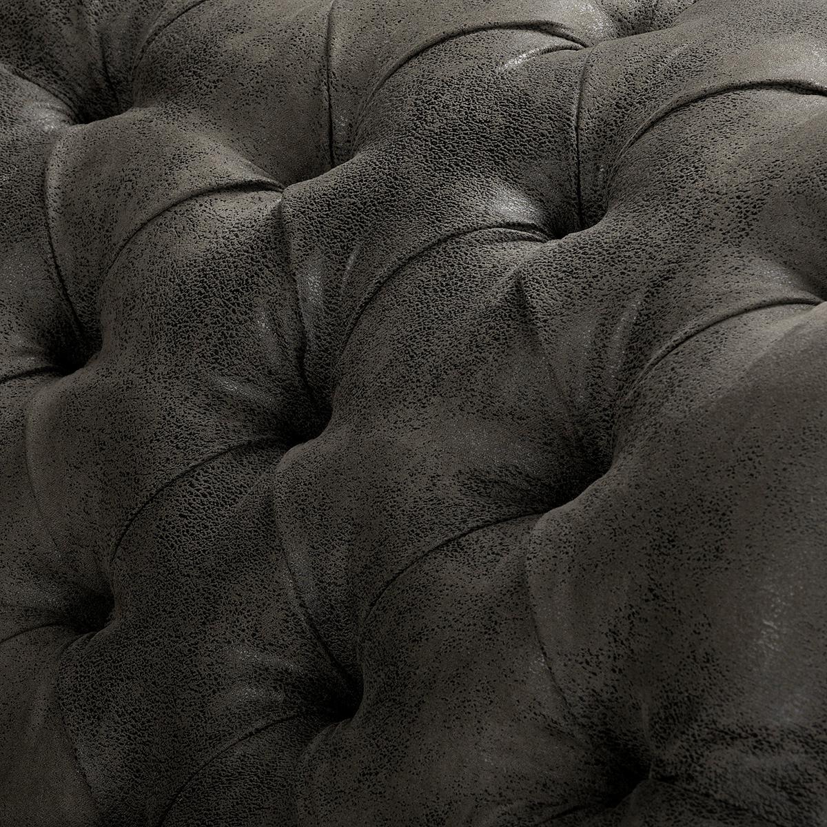 Récamiere Pako Anthrazit B: 185cm - Anthrazit/Braun, Design, Textil (185/93/75cm) - Livetastic