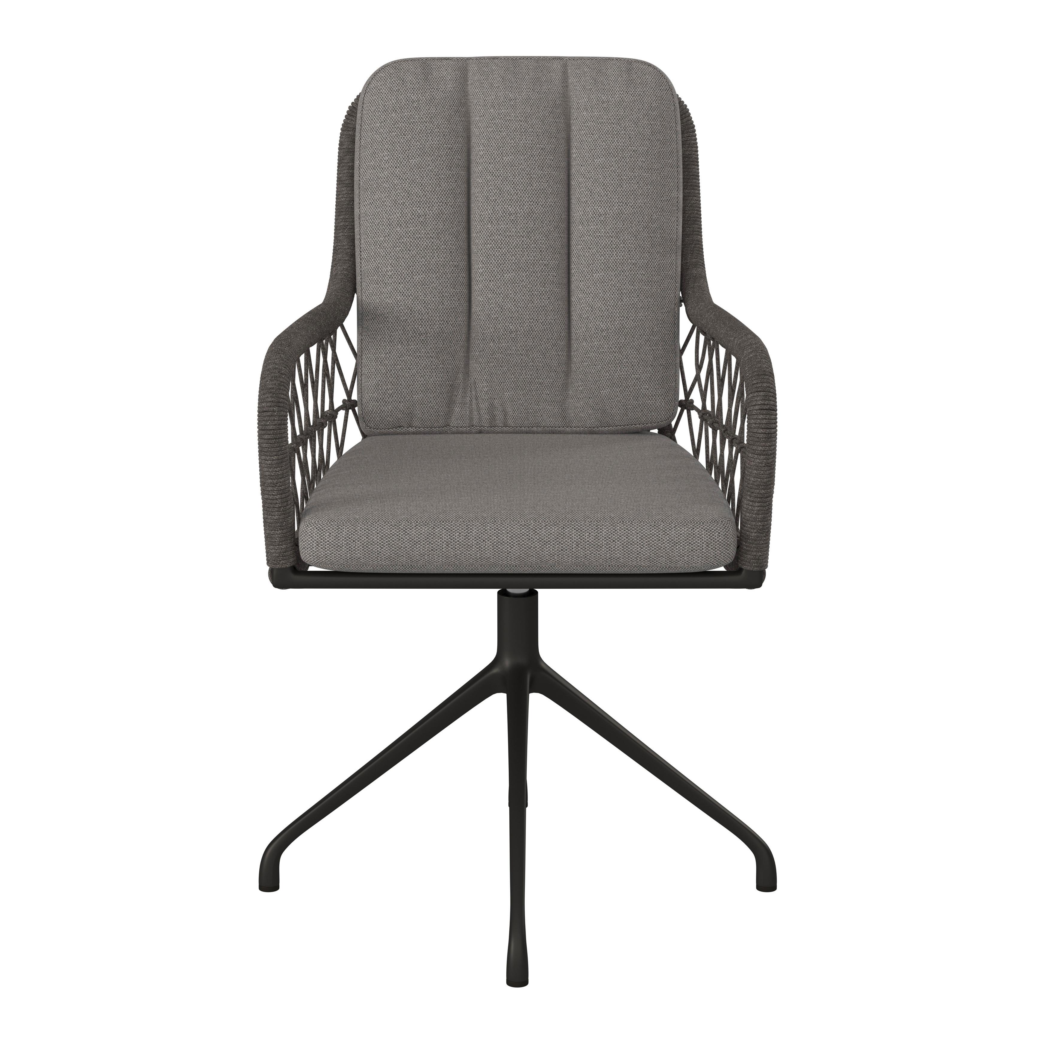 ZAHRADNÍ ŽIDLE BELLA - tmavě šedá/světle šedá, Moderní, kov/textil (59/61/80cm) - Mömax