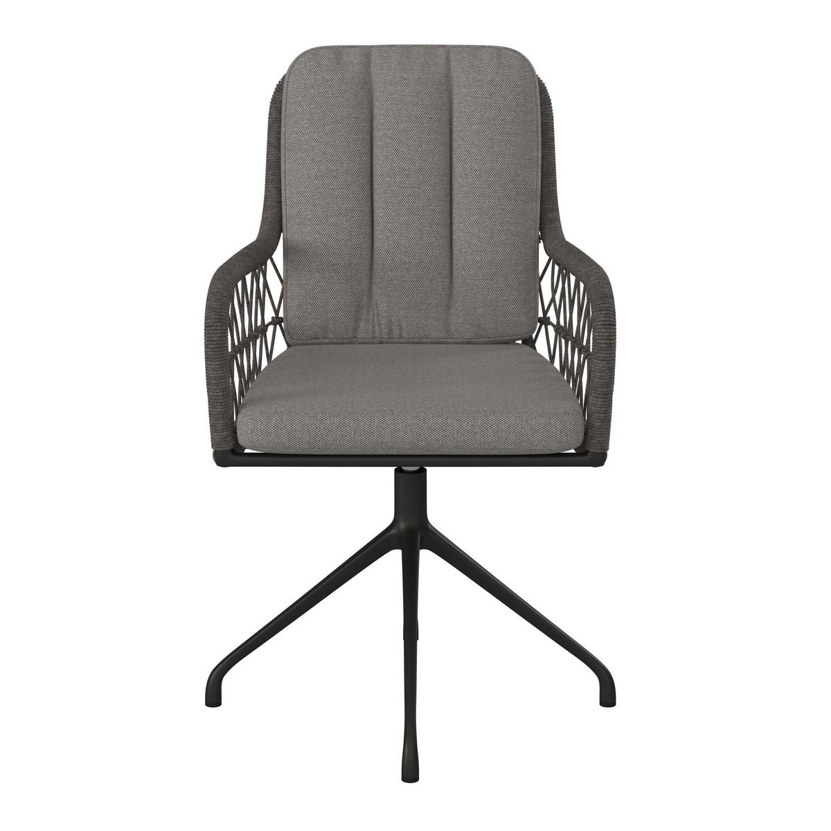 ZAHRADNÍ ŽIDLE BELLA - tmavě šedá/světle šedá, Moderní, kov/textil (59/61/80cm) - Mömax