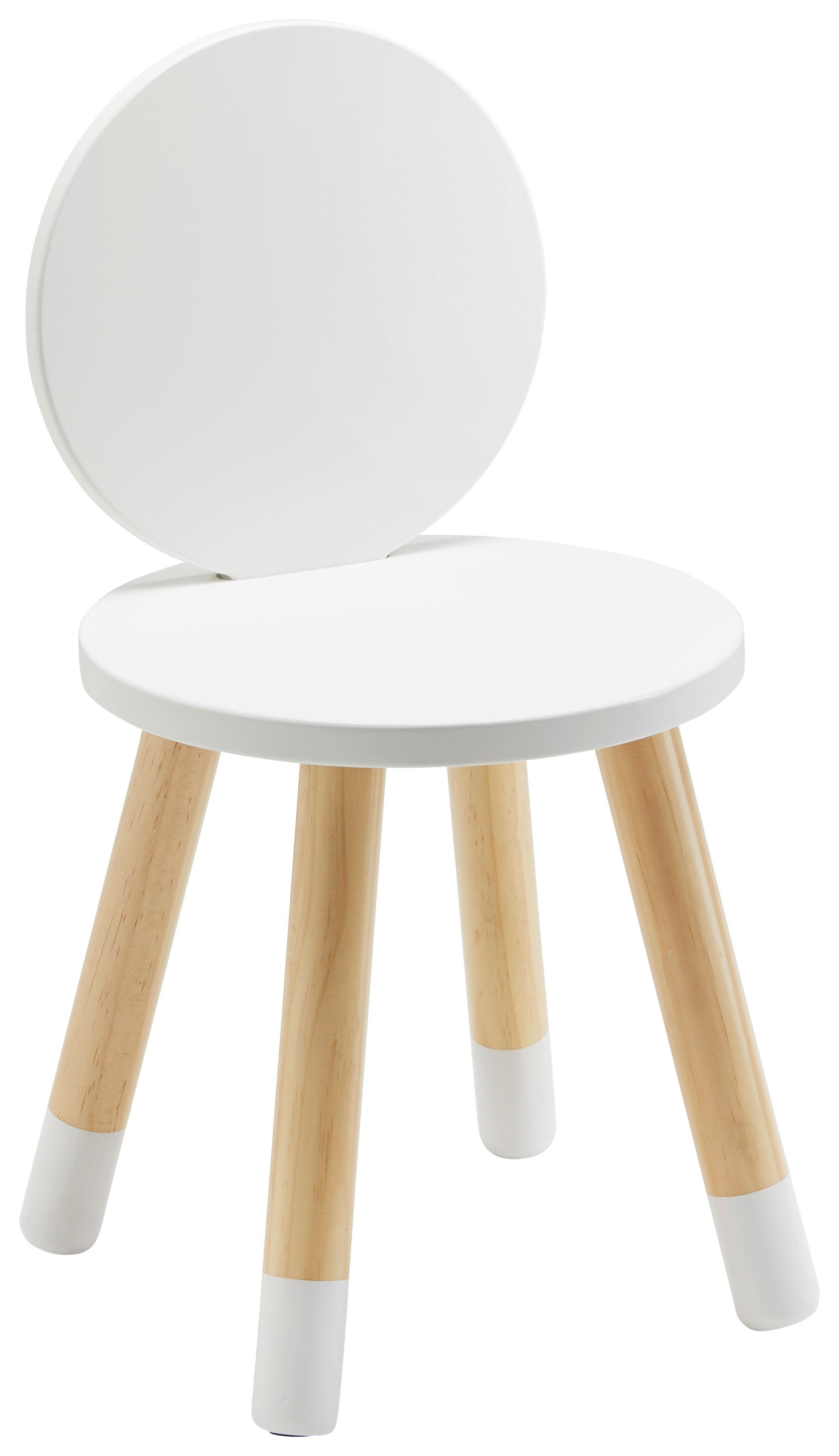 Detská stolička Leni - biela/farba pínie, Modern, drevo (27,4/51/27,4cm) - Modern Living