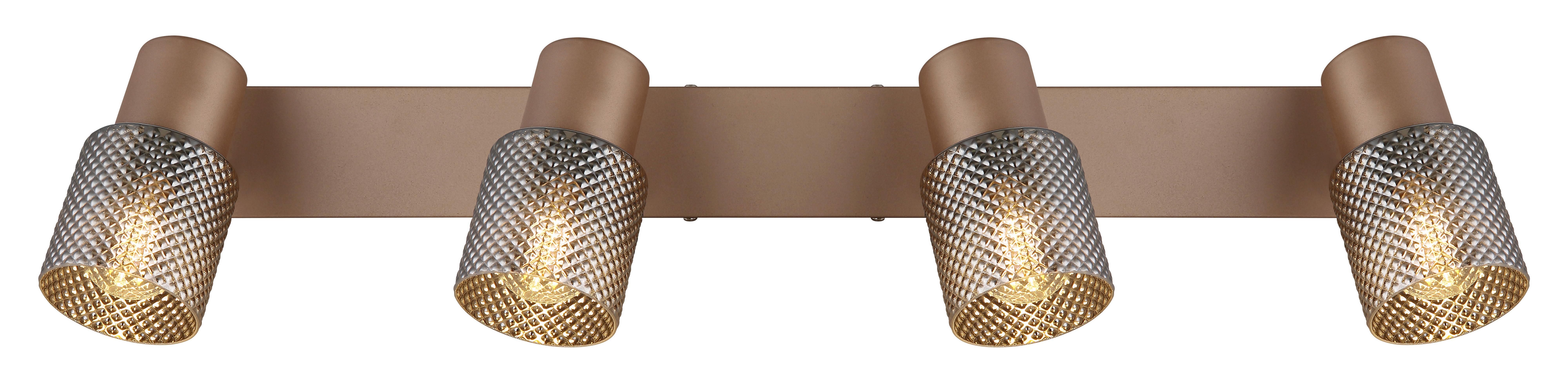 Strahler Bihana - Chromfarben/Schwarz, MODERN, Glas/Metall (56/12/12,5cm) - James Wood