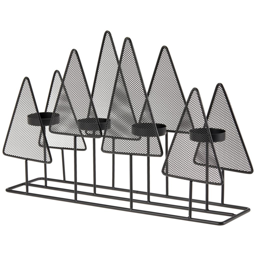 Teelichthalter Davut Metall Schwarz 4 Teelichter