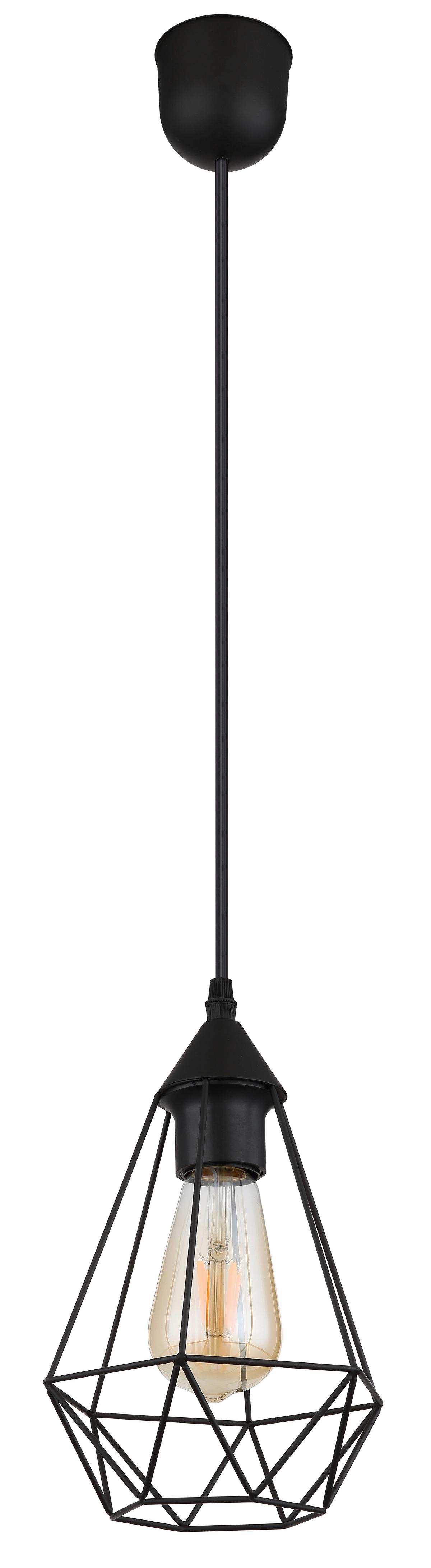 Hängeleuchte 15745h - Schwarz, Design, Metall (17/120cm) - Globo