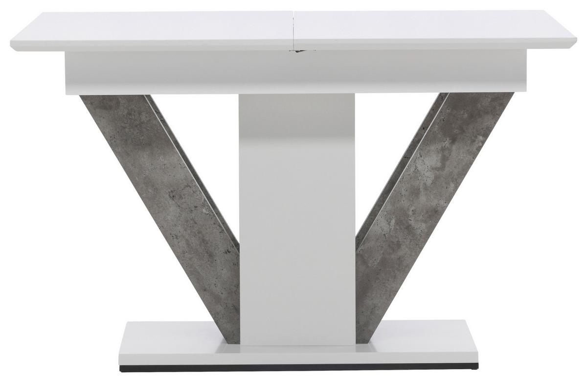 Esstisch Disa - Weiß/Grau, Design, Holz/Holzwerkstoff (120/80/76cm) - Livetastic