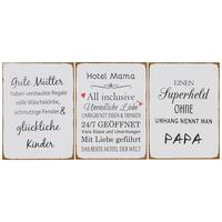 Metallbild Familie Mit Spruch, 30x40 Cm - Walnussfarben/Weiß, Metall (30/40cm)