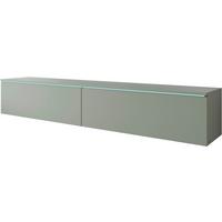 NÍZKA KOMODA VERA - sivá/zelená, Trend, kompozitné drevo/plast (180/30/33cm) - MID.YOU