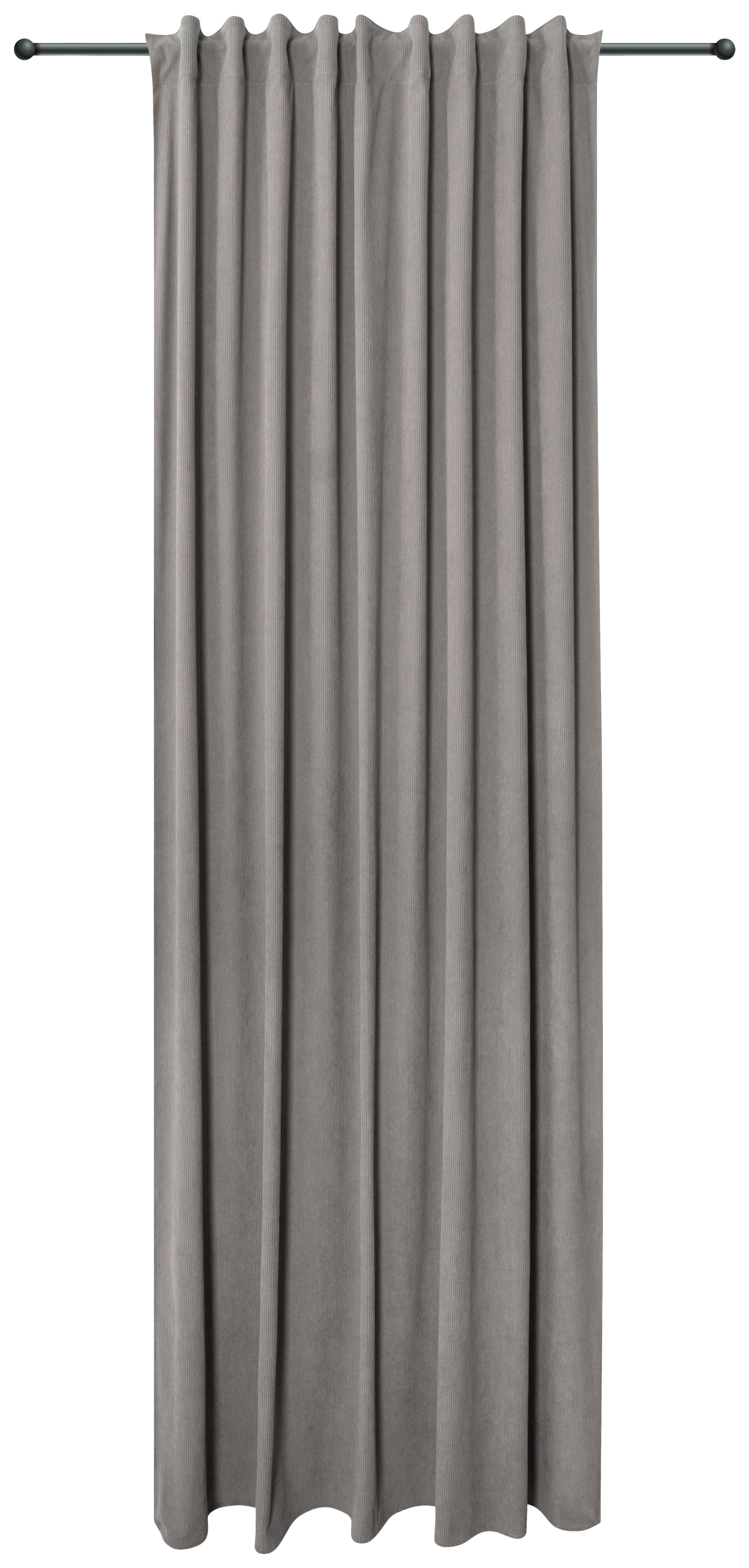 Vorhang mit Multifunktionsband Maren 140x245 cm Grau - Grau, ROMANTIK / LANDHAUS, Textil (140/245cm) - James Wood