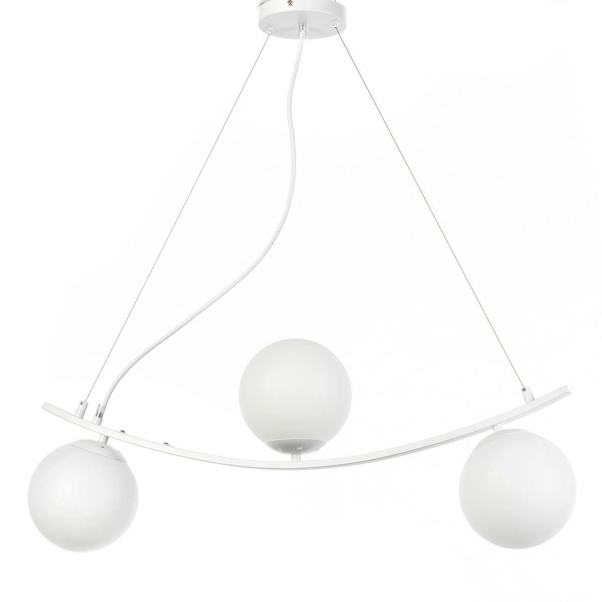 Hängeleuchte Weiß L: 73 cm 6w - Weiß, Design, Kunststoff/Metall (73/15/90cm)