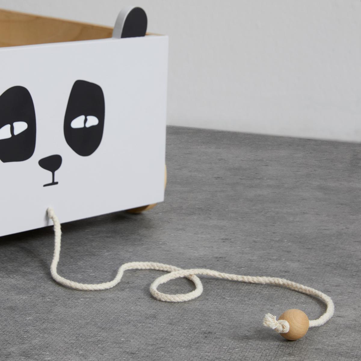 Box na kolieskach LANNY - sivá/prírodná farba, Modern, drevo (32/23/30cm) - Bessagi Kids