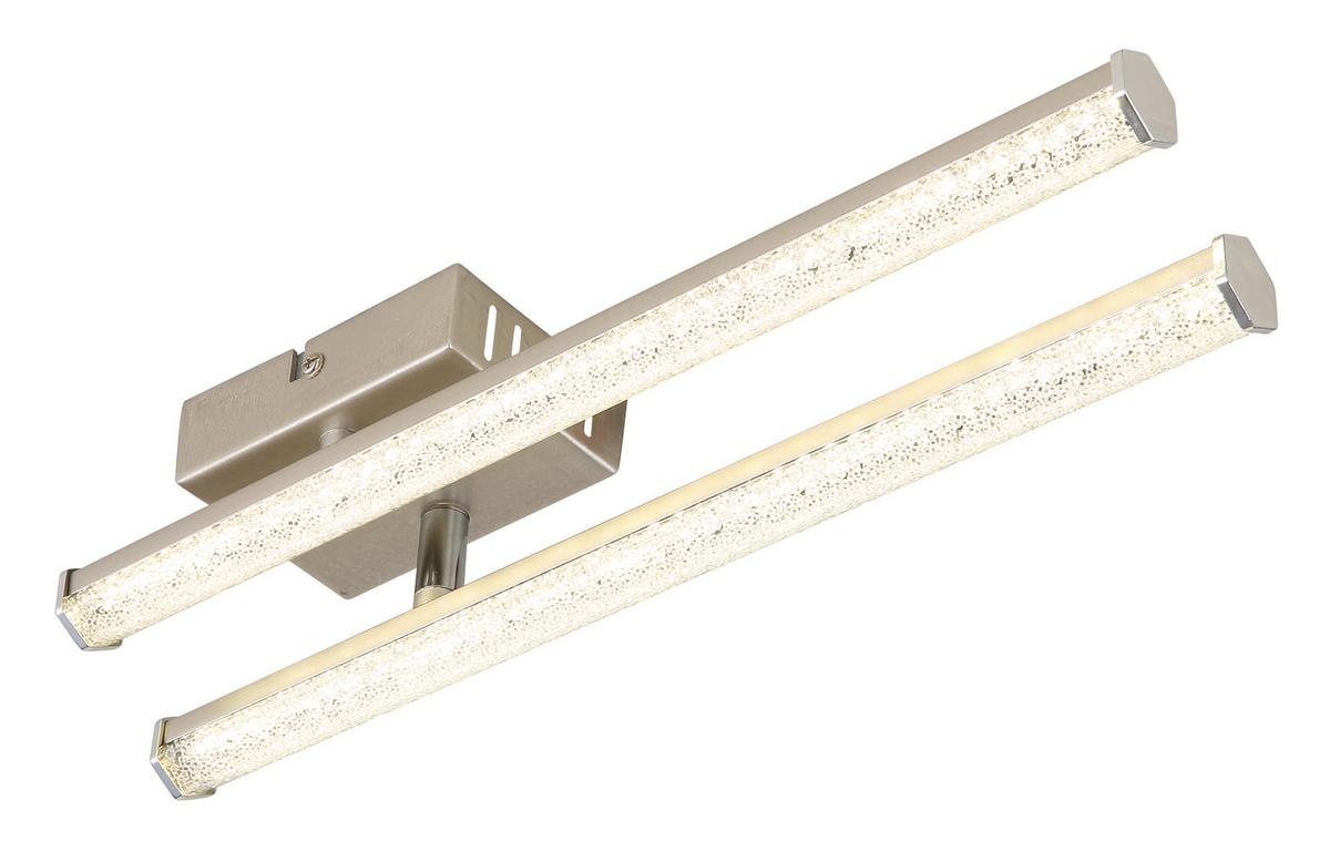 LED-DECKENLEUCHTE 67346-12 KIRINA - Klar/Chromfarben, Design, Kunststoff (50/7/8,4cm) - Globo