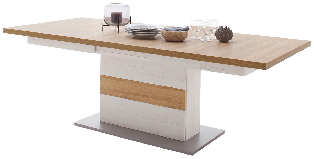 Esstisch Ausziehbar Madrid 180-280x100 Cm - Eichefarben/Pinienfarben, Design, Holzwerkstoff (180-280/100/77cm) - MID.YOU