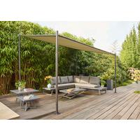 Pavillon Levino 400x300 Cm Rostfrei - Anthrazit/Hellgrau, KONVENTIONELL, Textil/Metall (400/284/300cm) - Siena Garden
