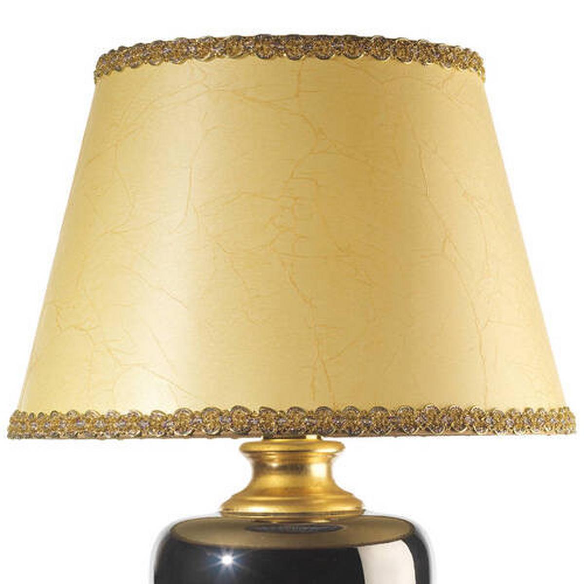 Tischleuchte 229/g - Hellbraun/Goldfarben, KONVENTIONELL, Keramik/Textil (45/45/75cm)