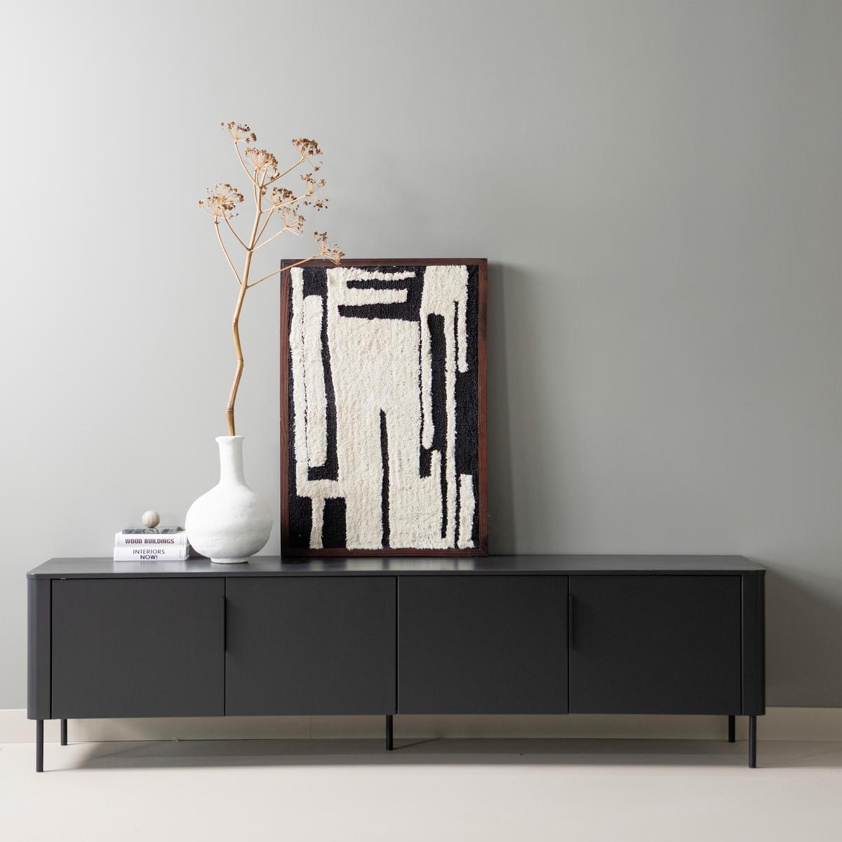 LOWBOARD Gunnar Schwarz B: 200cm - Schwarz, Design, Holz (200/56/44cm) - Livetastic