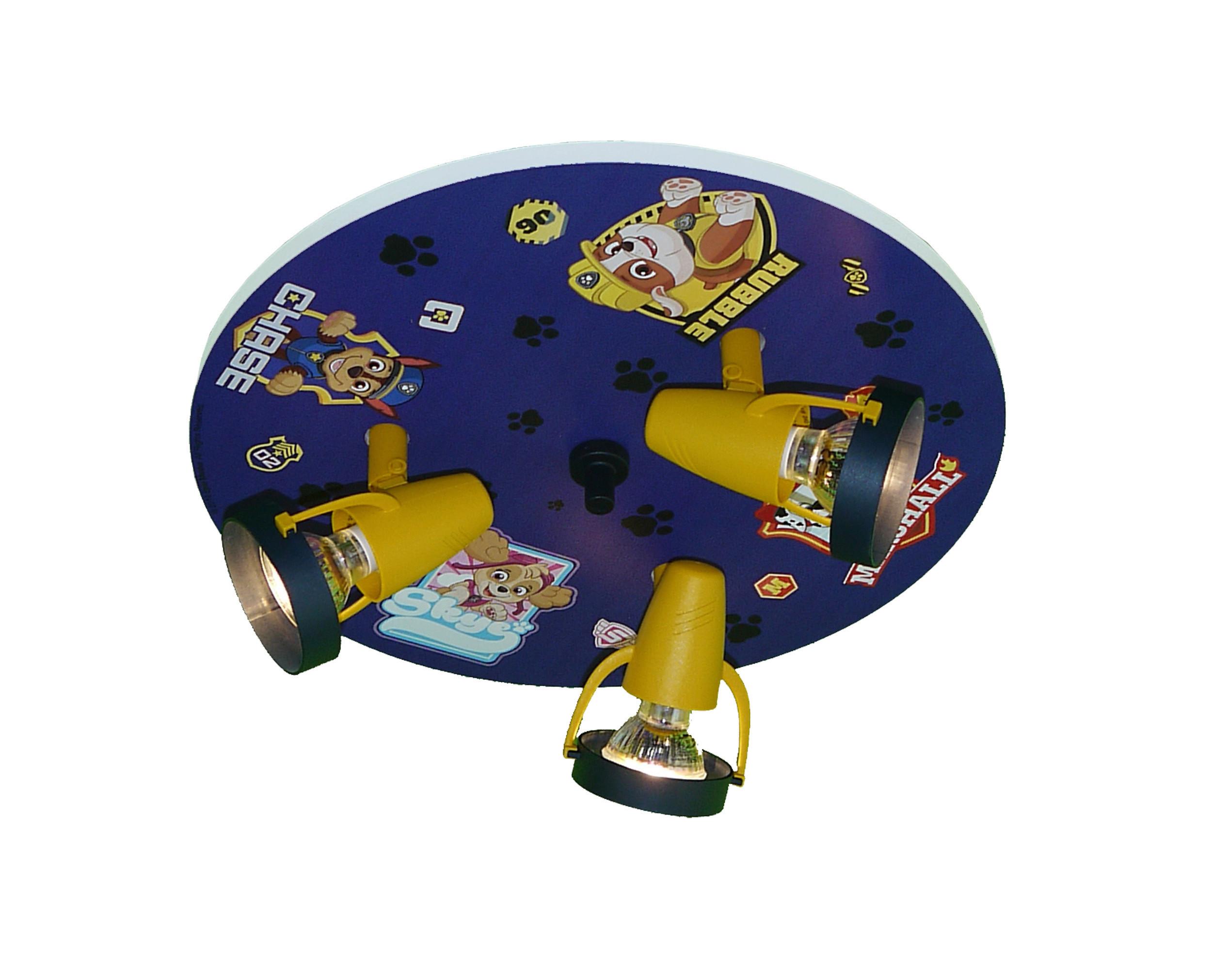 Kinderdeckenleuchte Paw Patrol Ø 35 cm, verstellbar - Blau/Multicolor, Design, Holzwerkstoff/Kunststoff (35/15cm) - Niermann