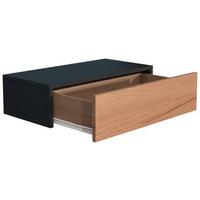 Nachtkästchen Schwarz/eiche Dekor Usal M H: 15 Cm - Eichefarben/Schwarz, MODERN, Holzwerkstoff (60/15/30cm) - MID.YOU