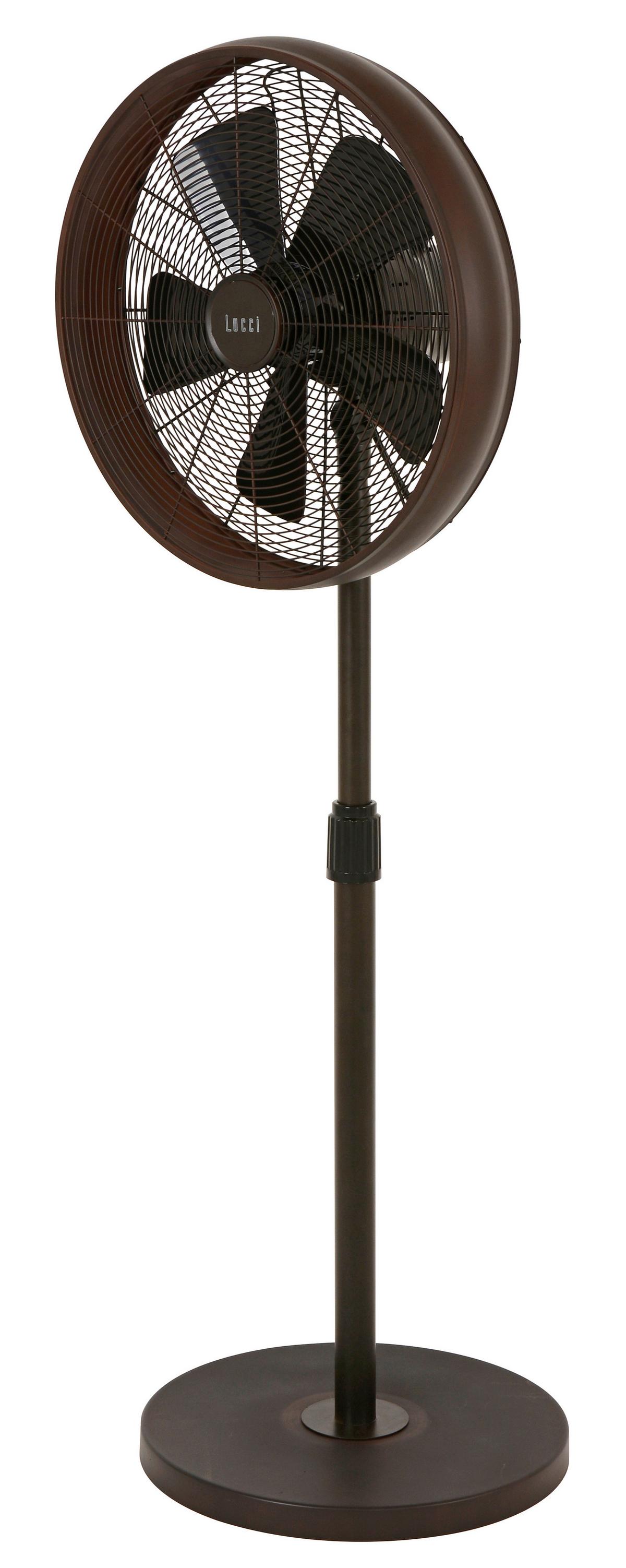Standventilator 50 Watt Pedestal H: 150 Cm - Bronzefarben, Basics, Metall (41/150/41cm)