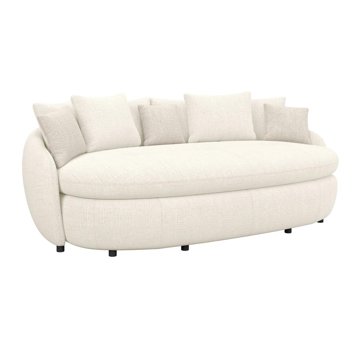 Mega pohovka ARUBA 2, béžová/svetlohnedá ženilka - svetlohnedá/čierna, Trend, textil/plast (238/80/140cm) - Luca Bessoni