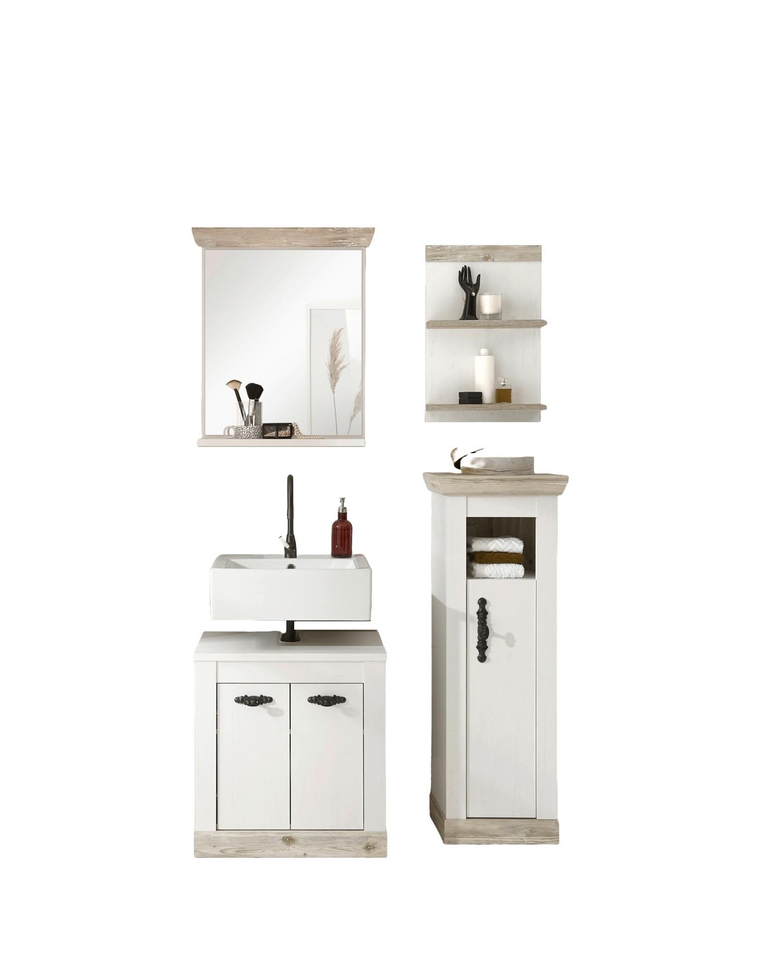 Badezimmer Florenz Pinienfarben B: 122cm - Pinienfarben, Design, Holzwerkstoff (122/200/46cm) - MID.YOU