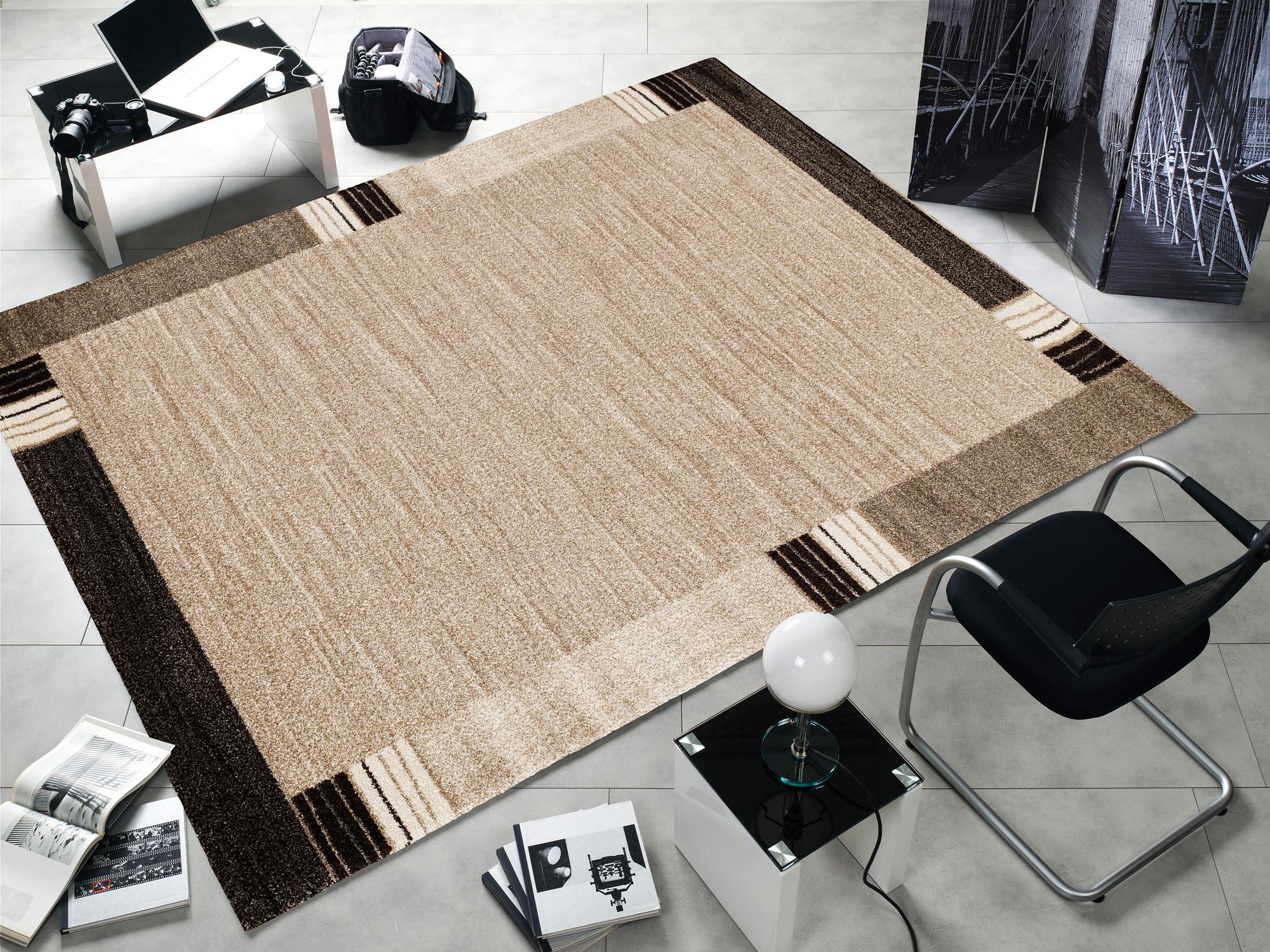 Webteppich Palazzo Lobo Braun/Beige 140x200 cm - Beige/Braun, KONVENTIONELL, Textil (140/200cm) - Novel