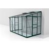 Anlehn-Gewächshausbausatz Ida 6500 Esg/Hkp, Smaragd - Smaragdgrün, Basics, Glas/Kunststoff (324,3/220,8/201,4cm)