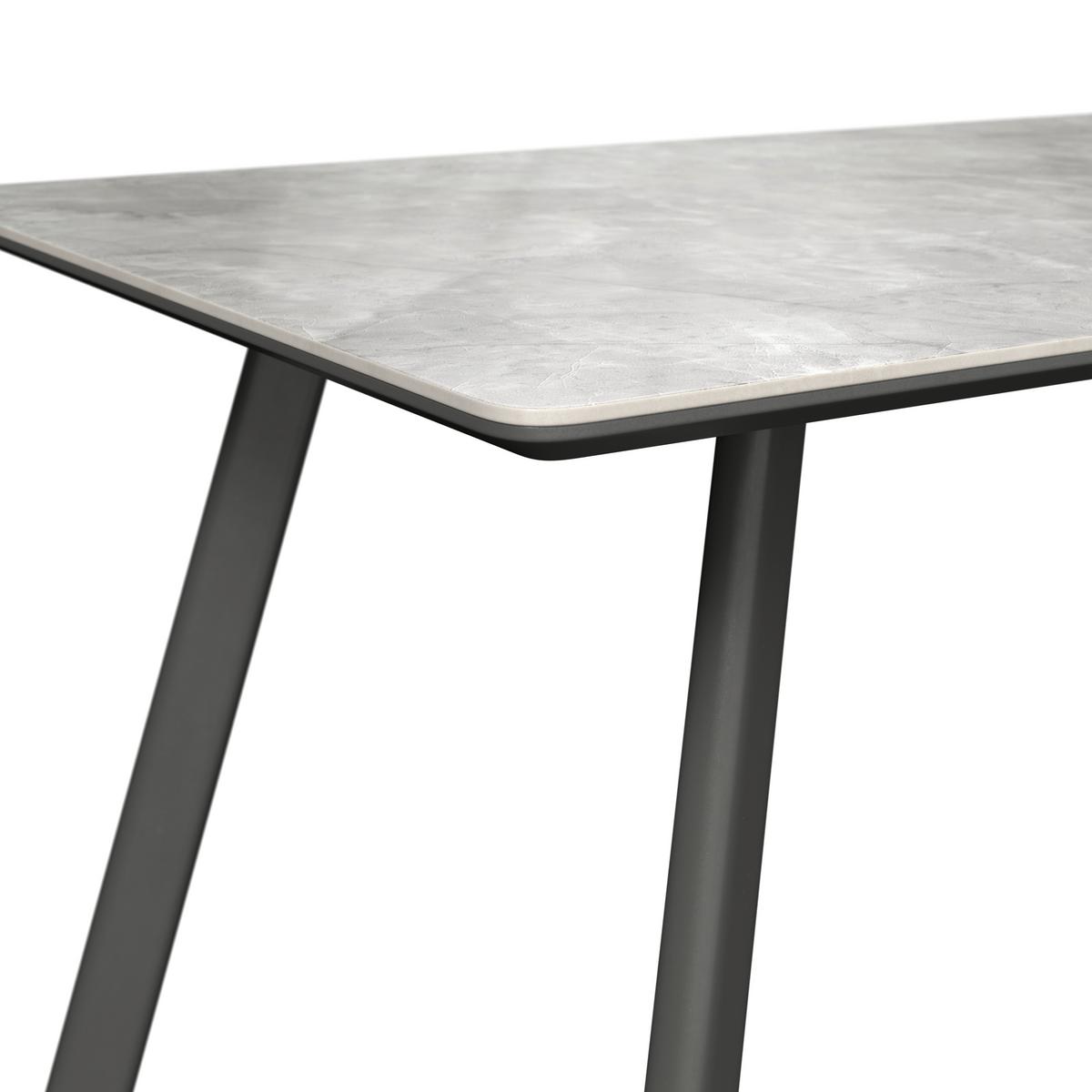 Esstisch George Mdf Grau Dekor, B: 120cm - Schwarz/Grau, Trend, Keramik/Holzwerkstoff (120/76/80cm)