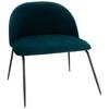Besucherstuhl Velvo Samt Petrol Bis 120 Kg - Petrol/Schwarz, Basics, Textil/Metall (72/80/65cm) - MID.YOU