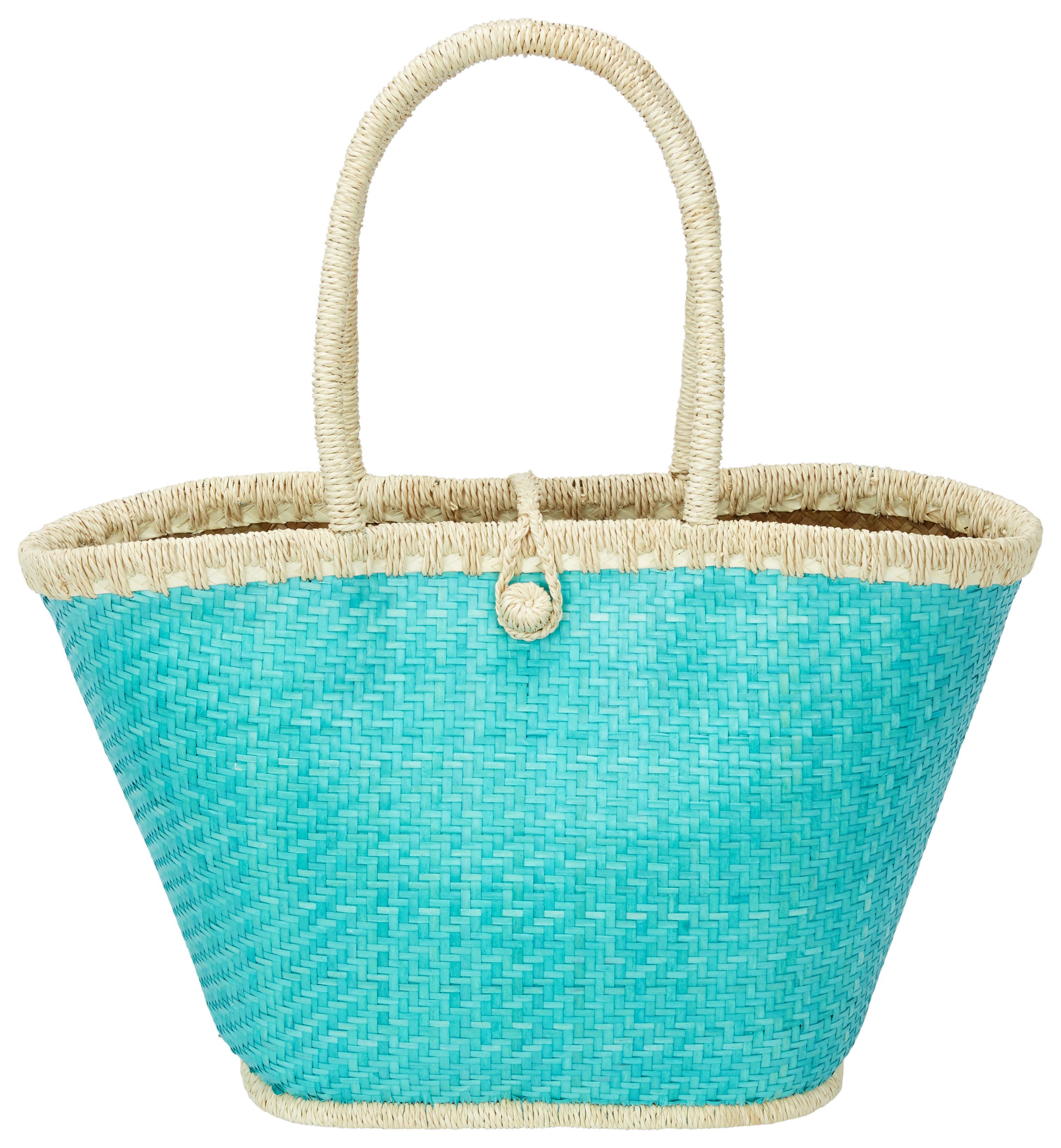 Einkaufskorb Sunny - mátově zelená, přírodní materiály (50/30-52/19cm) - Mömax modern living