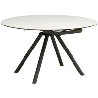 Esstisch Dalia - Schwarz/Weiß, LIFESTYLE, Glas/Keramik (80-130/75-77/130cm) - MID.YOU