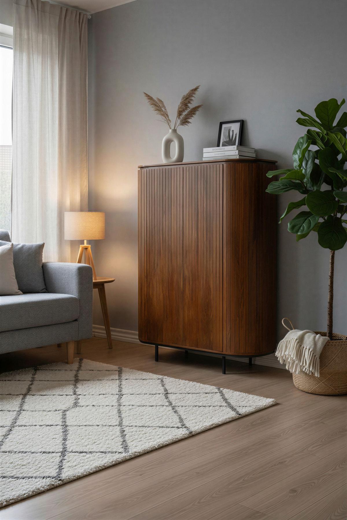 Highboard Mangoholz/Schwarz B: 115cm - Schwarz/Naturfarben, Design, Holz/Metall (115/151/43cm) - MID.YOU