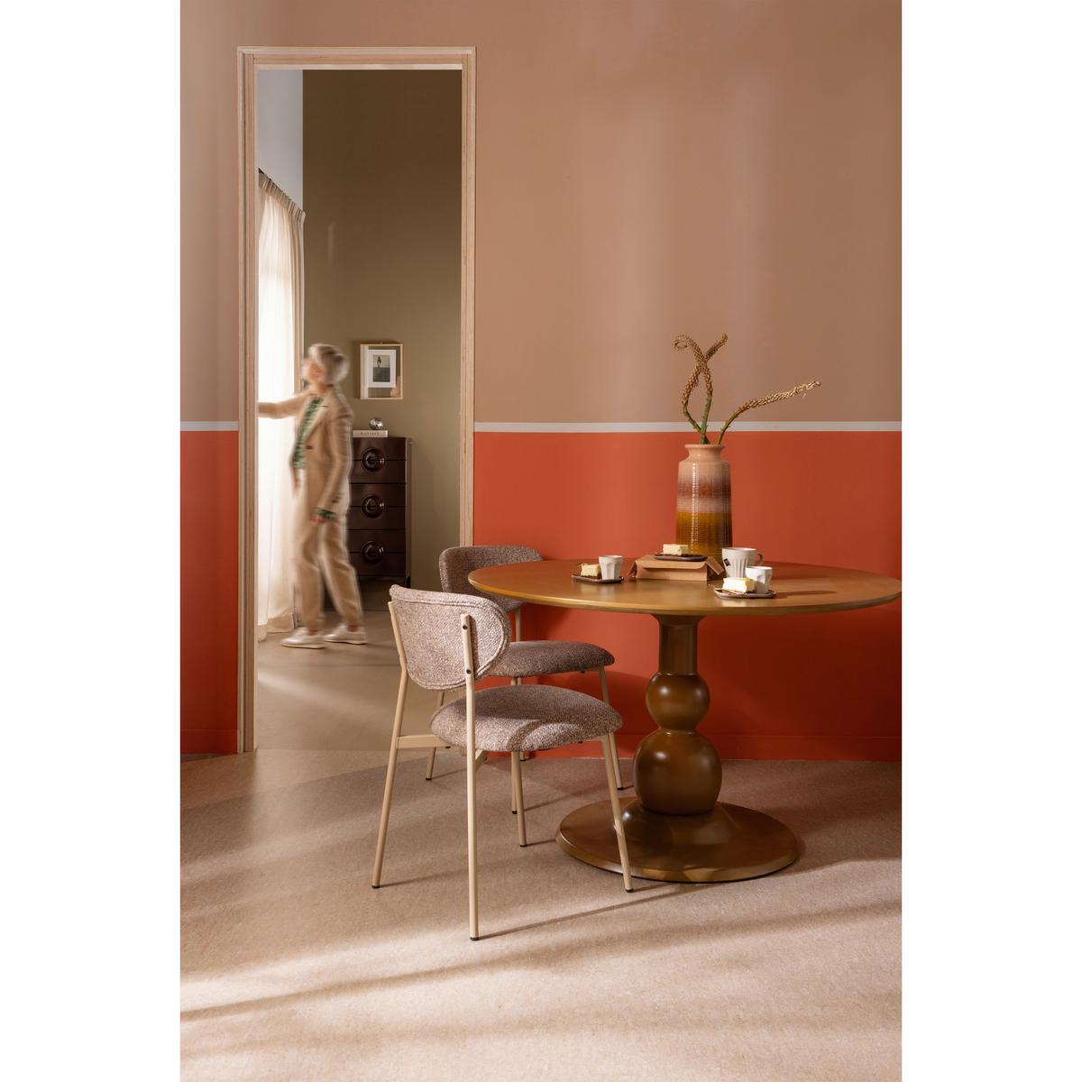 Stuhl-Set Valor Sandfarben B: 46cm - Sandfarben, MODERN, Textil/Metall (46/77/56cm) - Livetastic