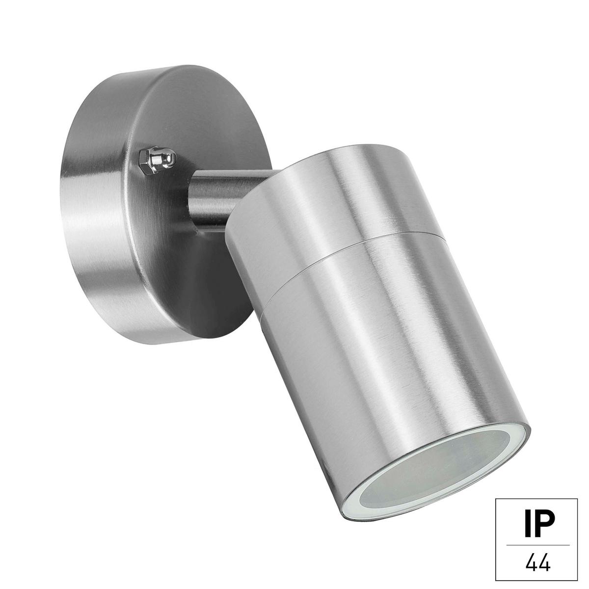 Außenwandleuchte 2528000192396 Sirius - Edelstahlfarben/Anthrazit, Design, Metall (9.6/8.5/14.4cm)