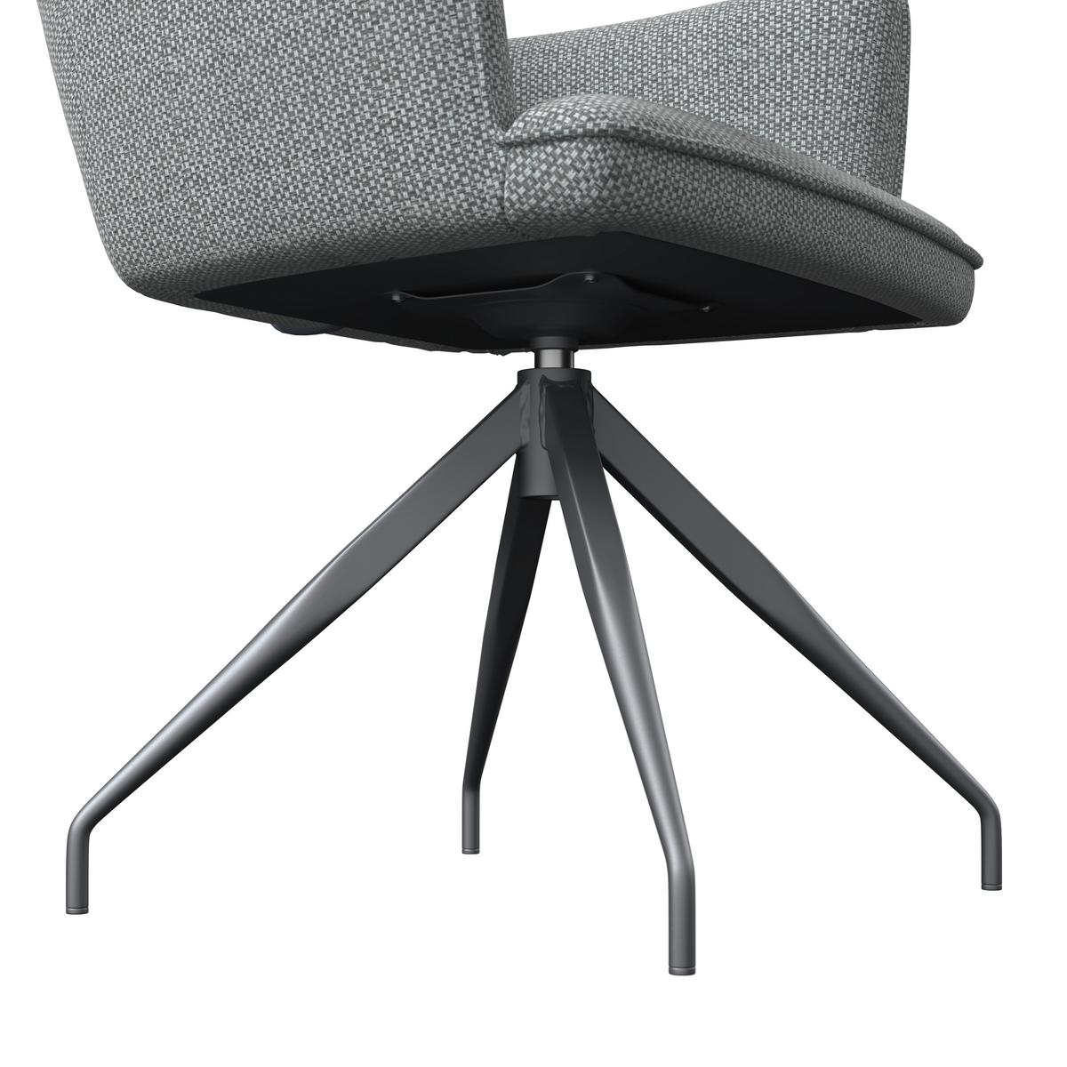 ZAHRADNÍ ŽIDLE GLAMOUR - antracitová/béžová, Moderní, kov/textil (62/62/87cm)