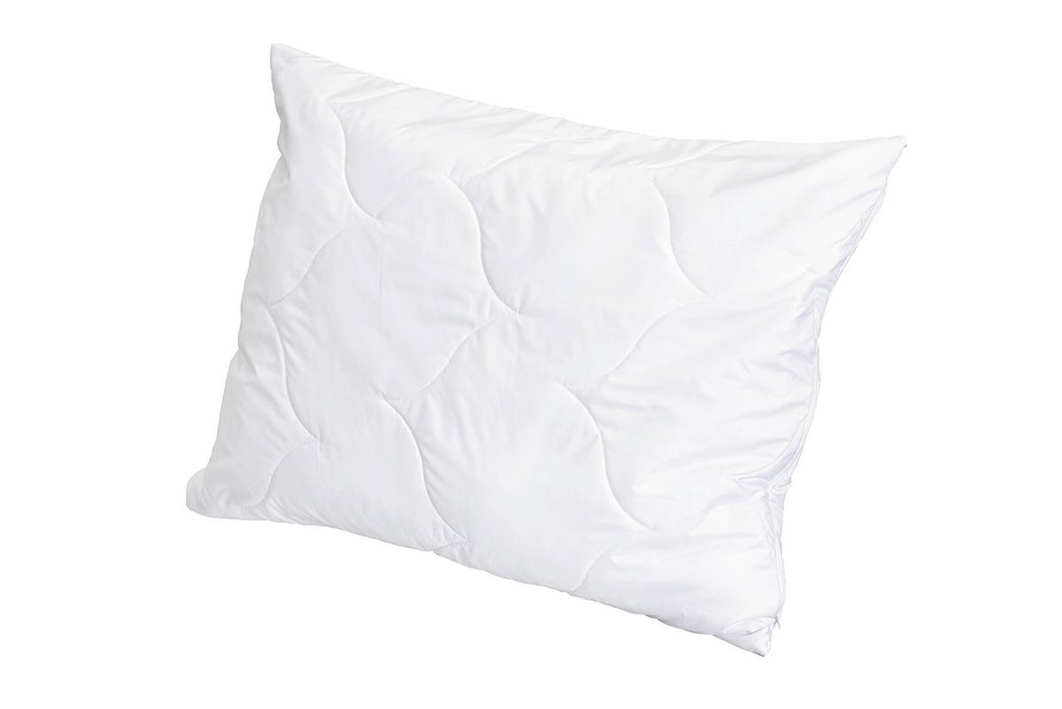 Polštář pod hlavu Kansas, 70/90cm, bílá - bílá, Konvenční, textil/papír (90/70cm)