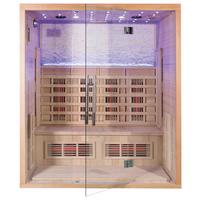 Infrarotkabine 4 Personen 175x200x120cm Bergen - Naturfarben, MODERN, Holz (175/200/120cm)