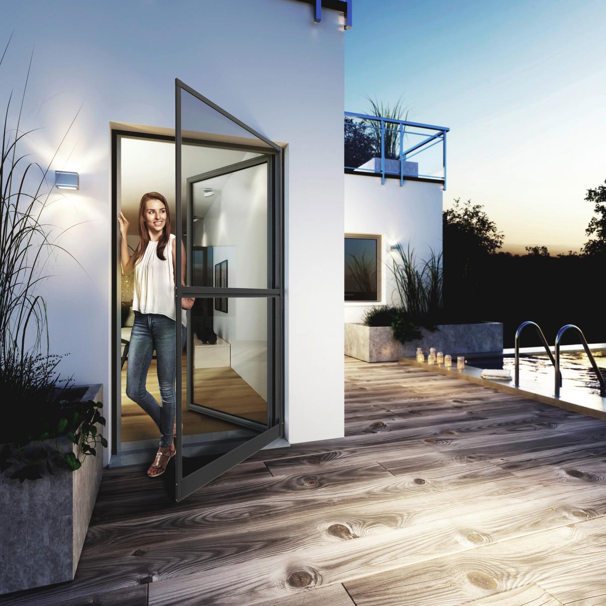 Montagerahmen Türen 125x245 cm Anthrazit - Anthrazit, Basics, Metall (125/245cm)