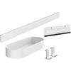 Duschablage Wallstoris Mw Kunststoff B: 56,1 Cm, Weiß - Weiß, Basics, Kunststoff (56,1/17,1/8,4cm) - Hansgrohe