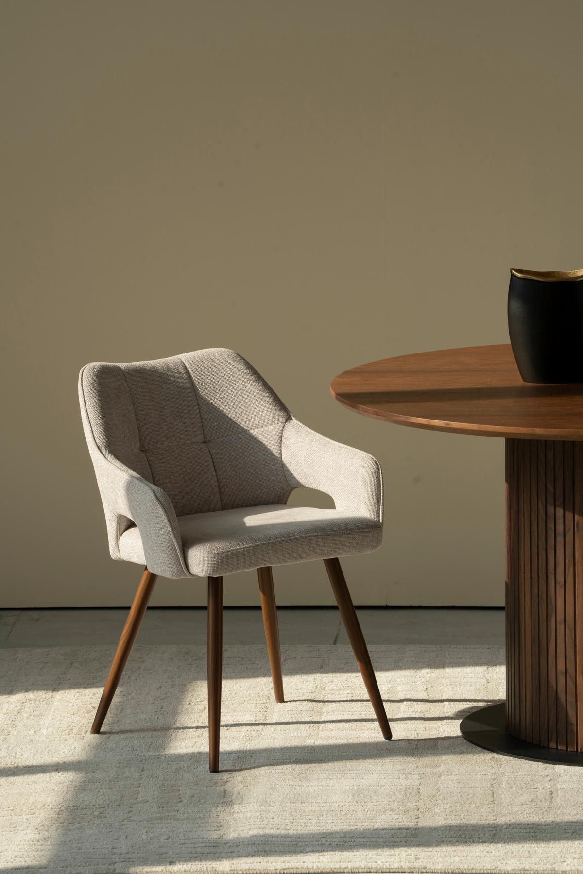 ŽIDLE S PODRUČKAMI JAMIE - světle hnědá/barvy vlašských ořechů, Lifestyle, kov/dřevo (55/80/60cm) - MID.YOU