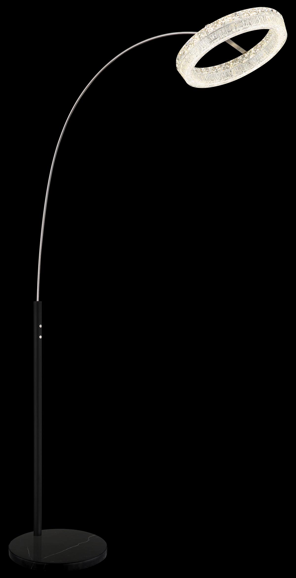 Led-stehleuchte Memory-Funktion - Klar/Schwarz, Design, Glas/Kunststoff (92,5/40/190cm) - Globo