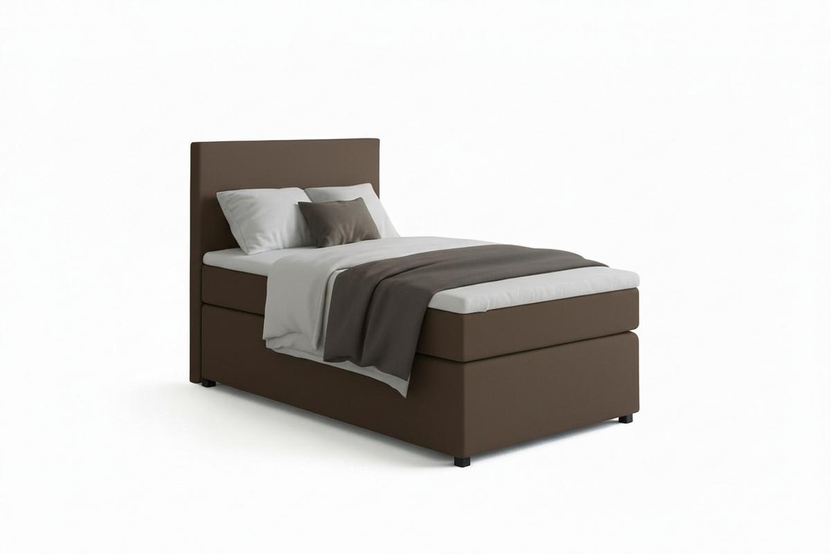 Boxspringbett Togo 90 90x200 Braun - Schwarz/Braun, MODERN, Holzwerkstoff/Textil (90/200cm) - MID.YOU