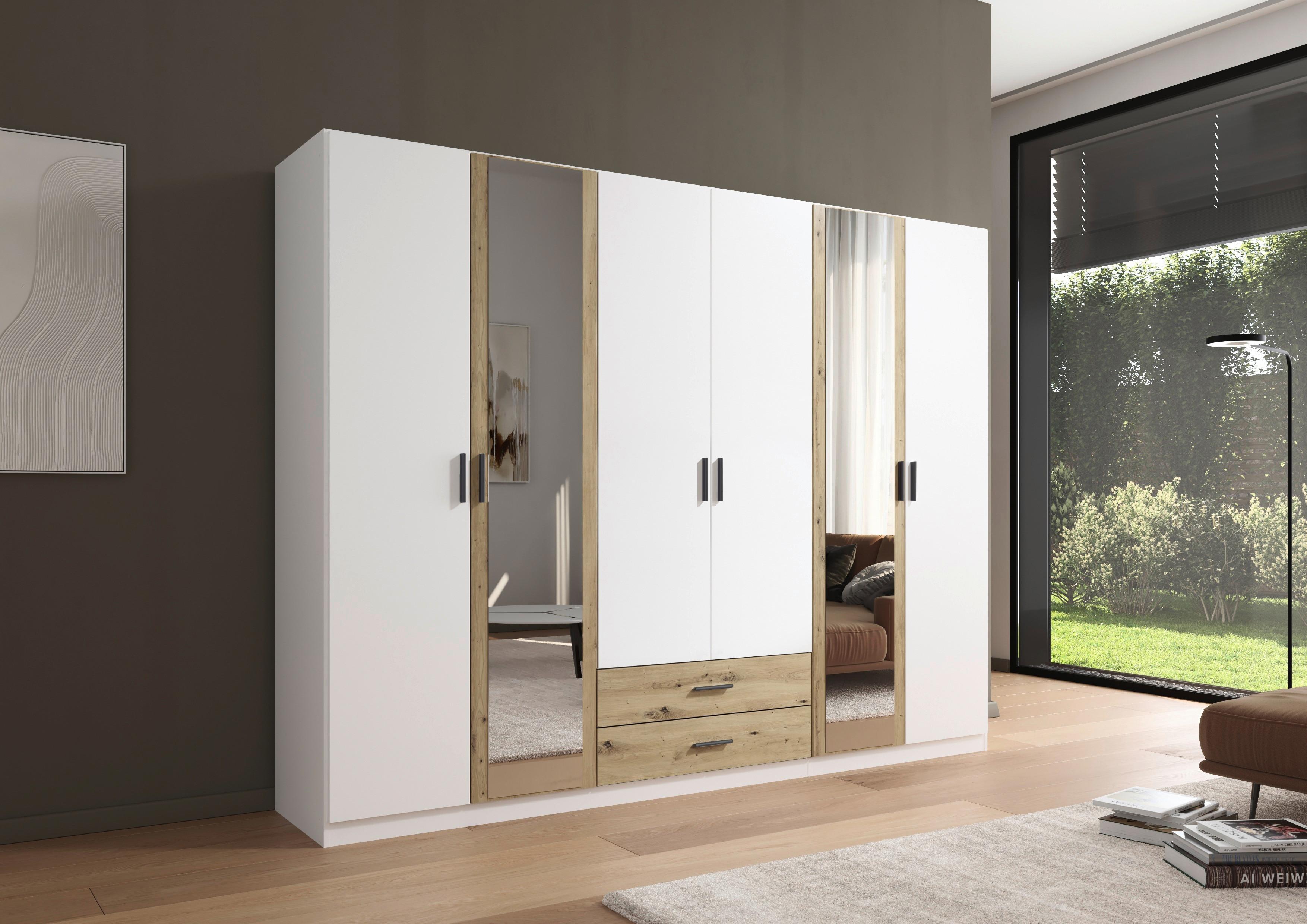 Kleiderschrank Despina - Weiß/Eiche Artisan, KONVENTIONELL, Holzwerkstoff (271/210/54cm)