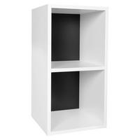 Viacúčelový regál standregal: biela/čierna - čierna/biela, Konventionell, kompozitné drevo (30/60/30cm) - MID.YOU