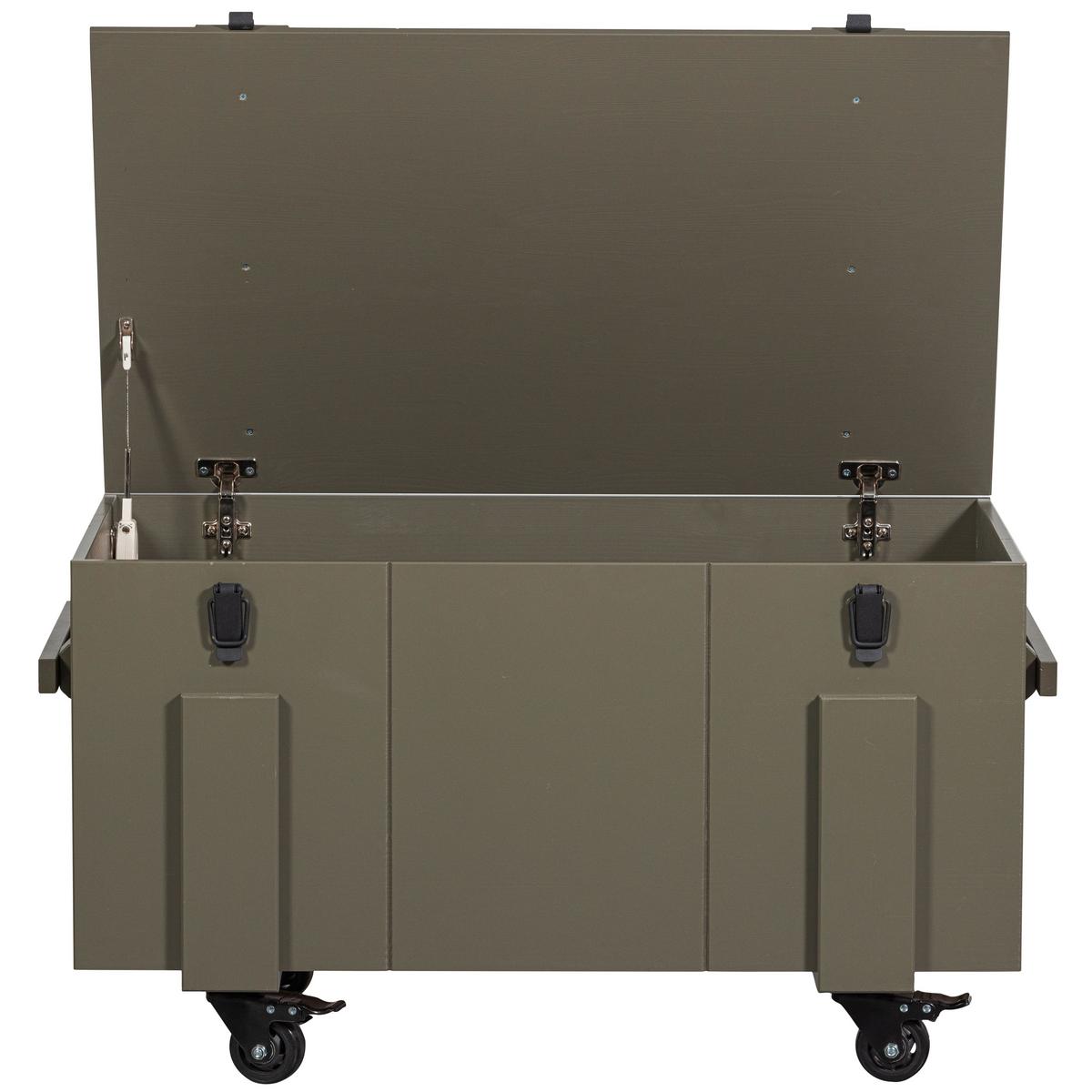 Truhe Bobby Grün B: 100cm - Grün, Design, Holz (100/55/56cm) - Livetastic