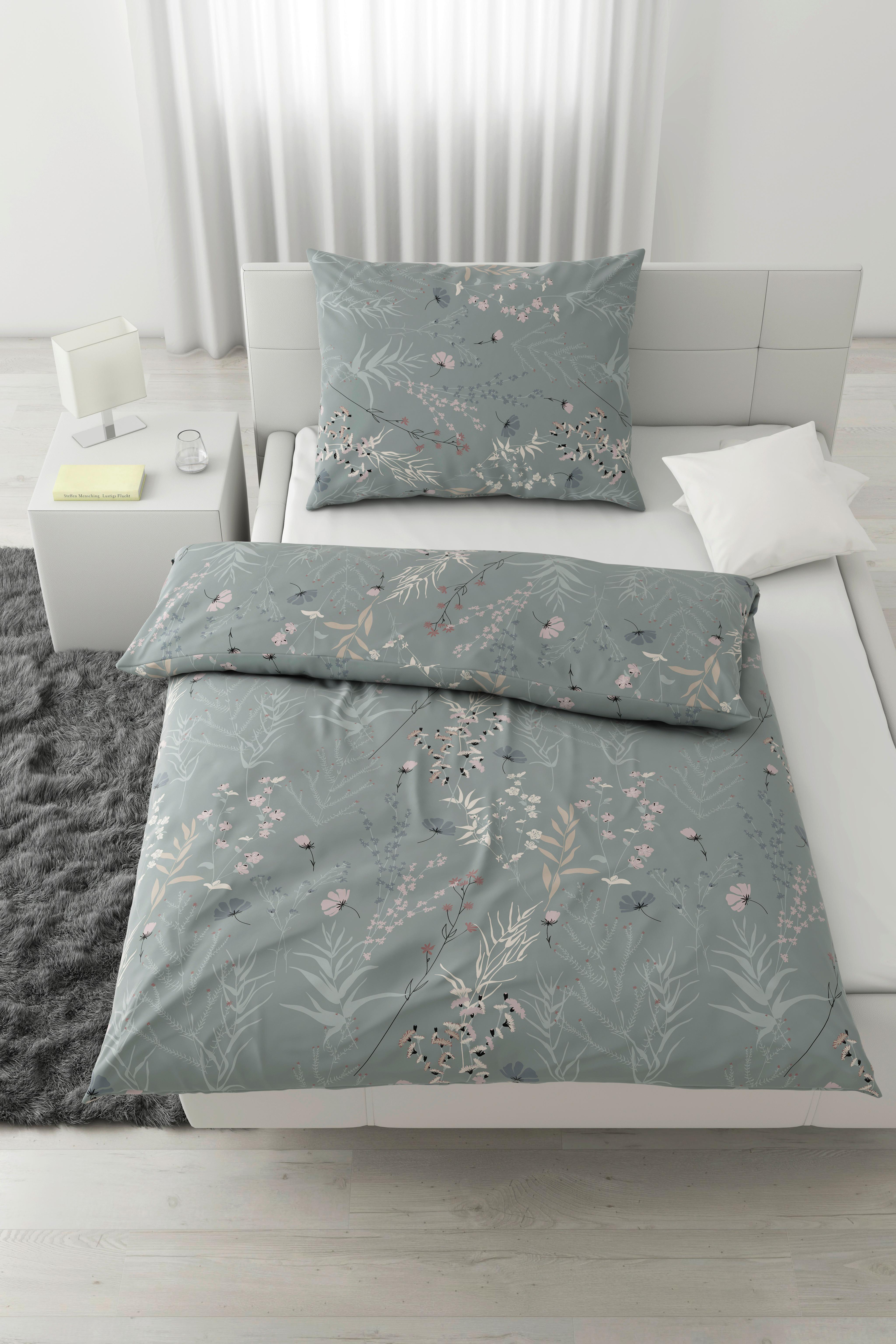 Posteľná bielizeň Lina, 70/90 140/200cm - sivá, Konventionell, textil (140/200cm) - Mömax