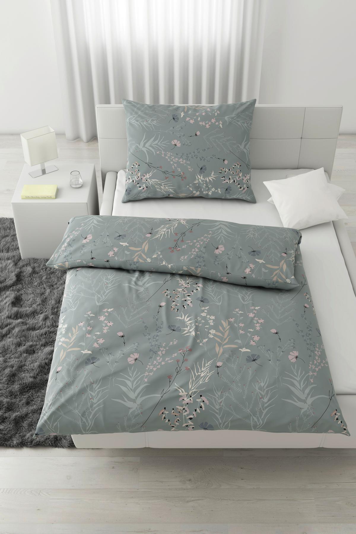 Povlečení Lina, 70/90 140/200cm - šedá, Konvenční, textil (140/200cm) - Mömax