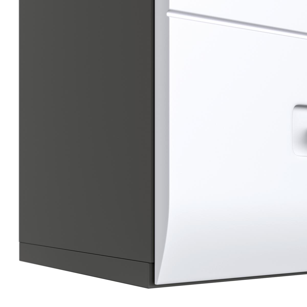 HÄNGESCHRANK PEARL NEW SNOL 118 - Anthrazit/Weiß, KONVENTIONELL, Holzwerkstoff (40/70/22,6cm)